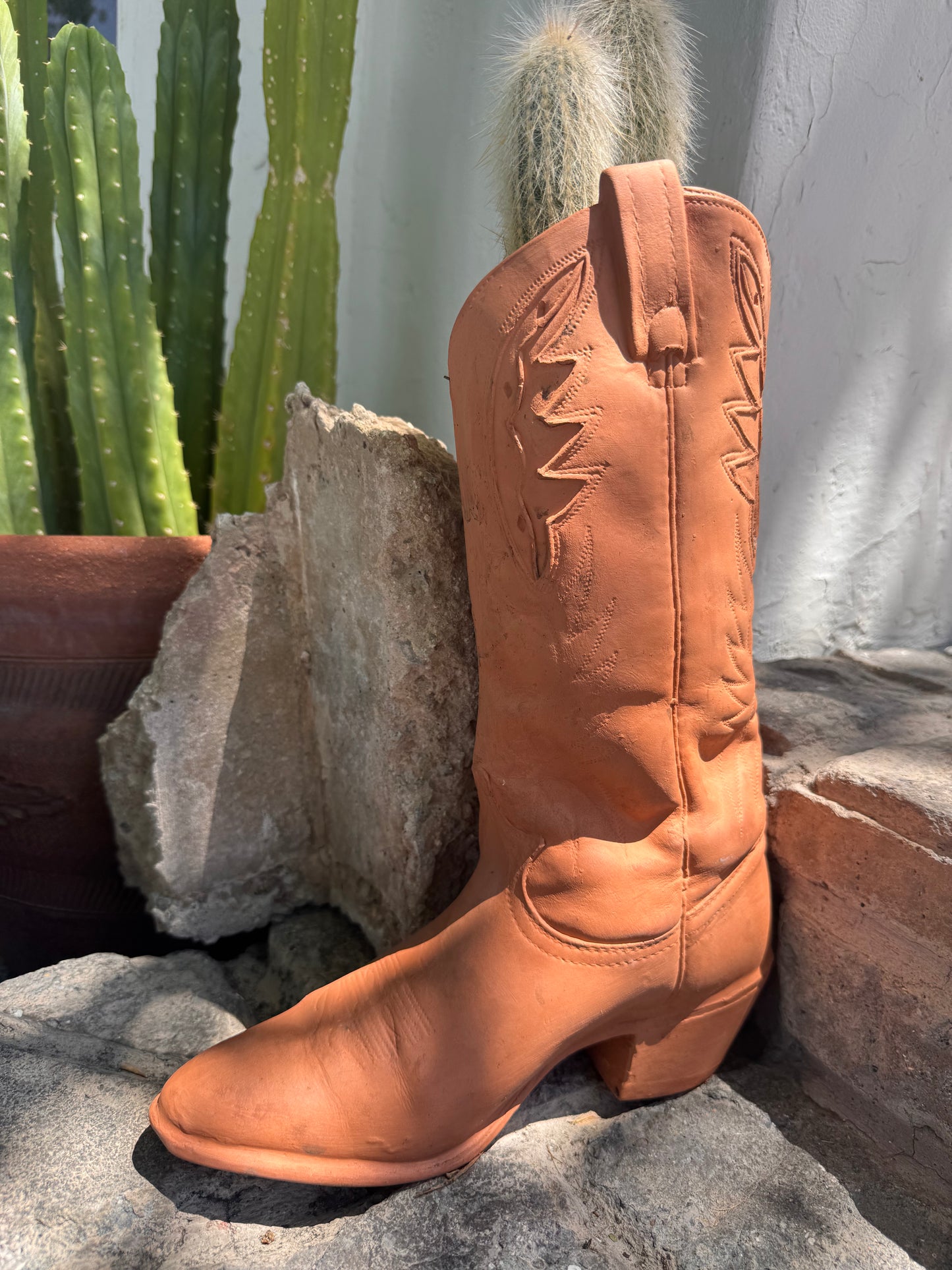 Cowboy Boot Terra Cotta Planter