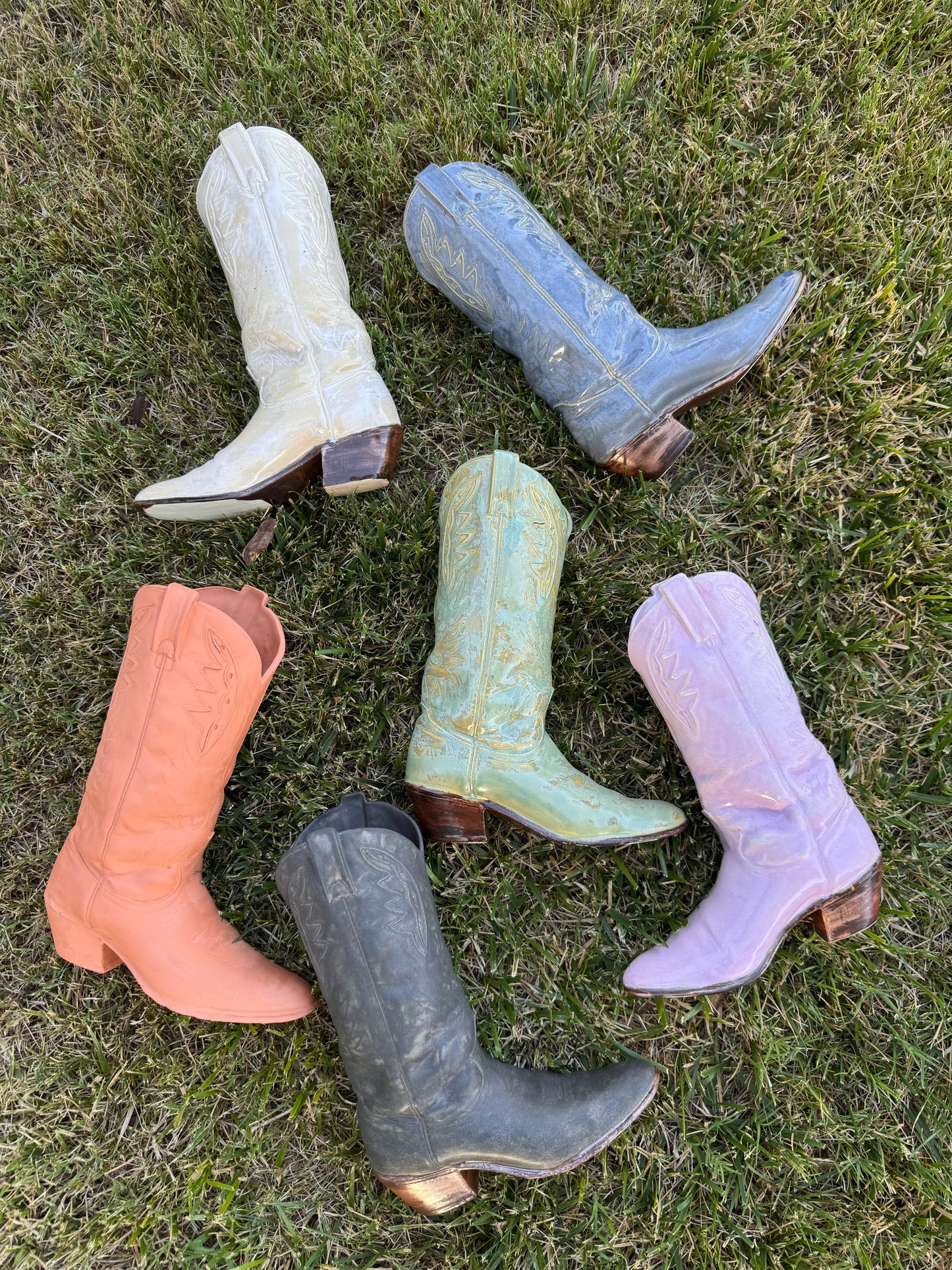 Cowboy Boot Vase