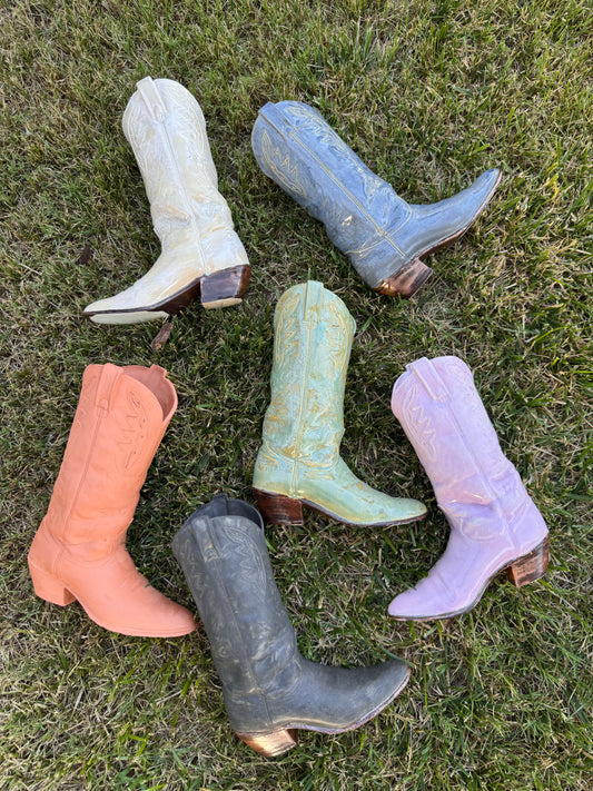 Cowboy Boot Vase