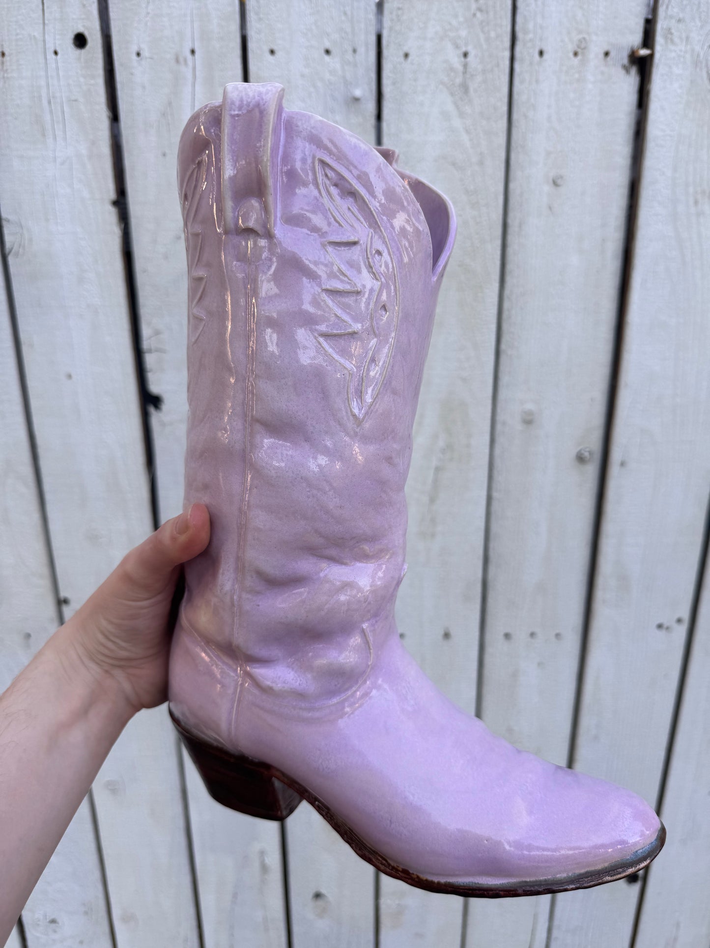 Cowboy Boot Vase