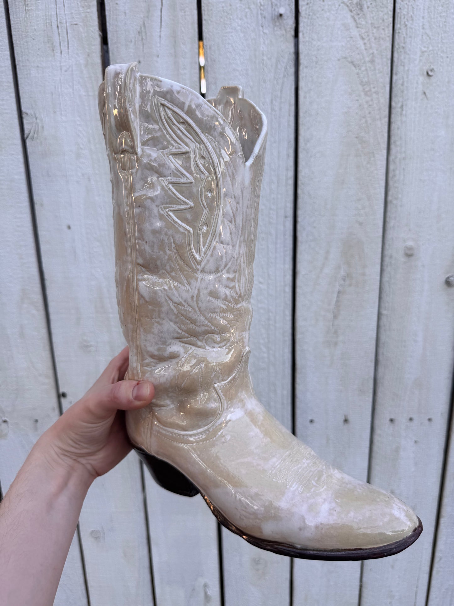 Cowboy Boot Vase