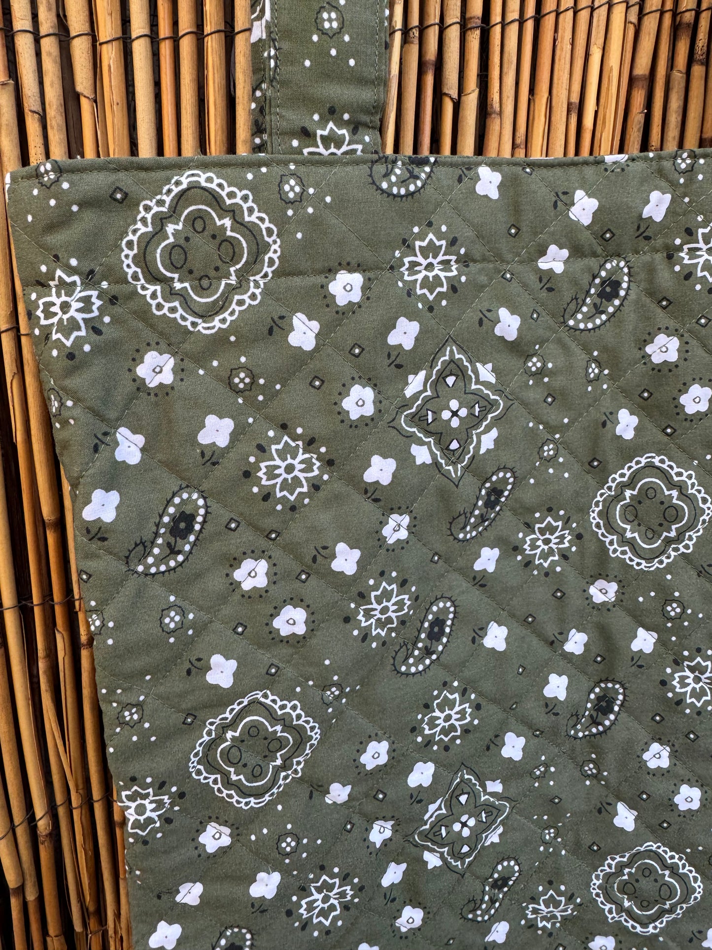 Quilted Paisley Tote