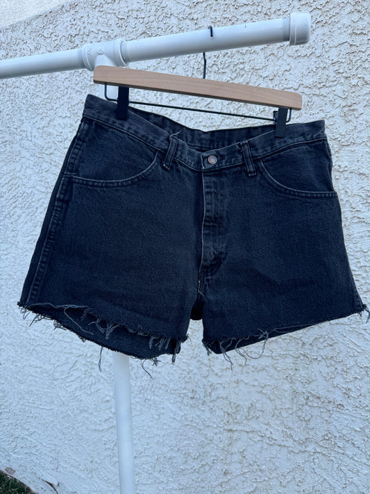 Vintage Rustler Black Denim Shorts