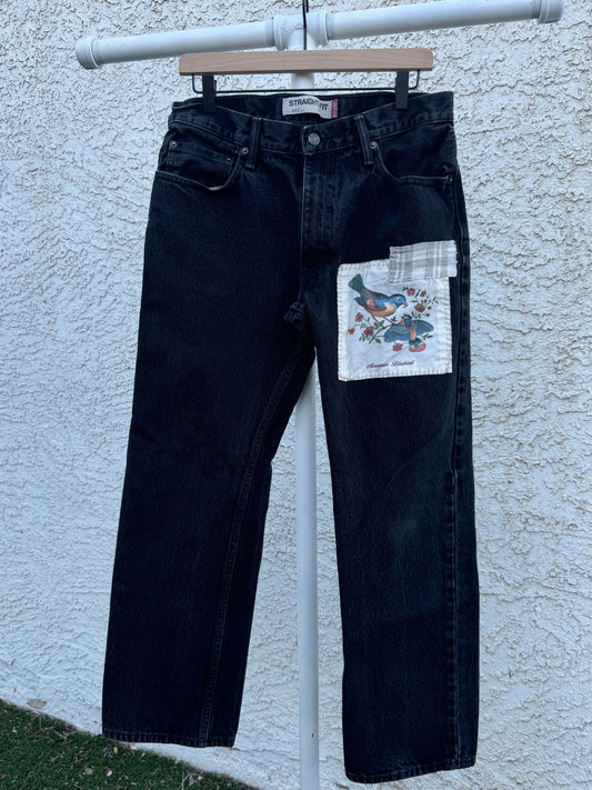 Black patchwork 505 Levis