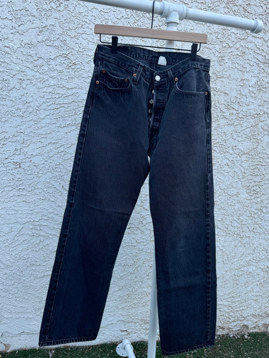 Vintage Worn Black 501s