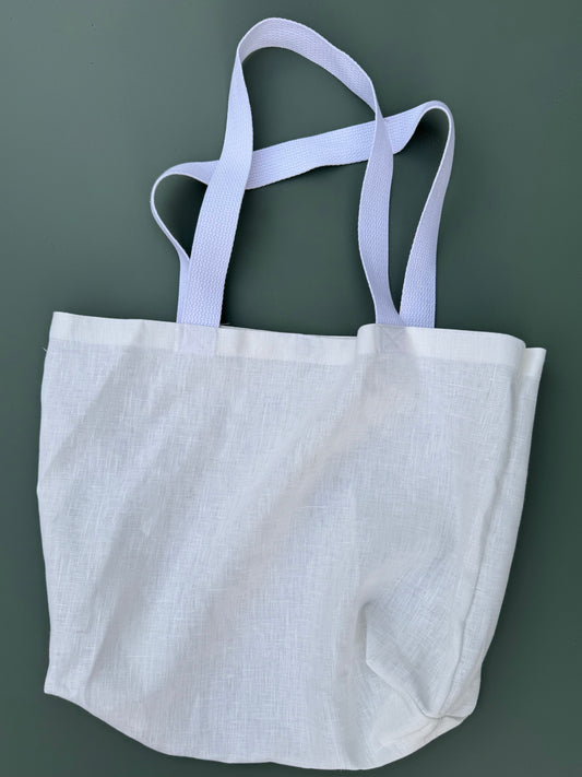 Handmade Linen Tote Bag