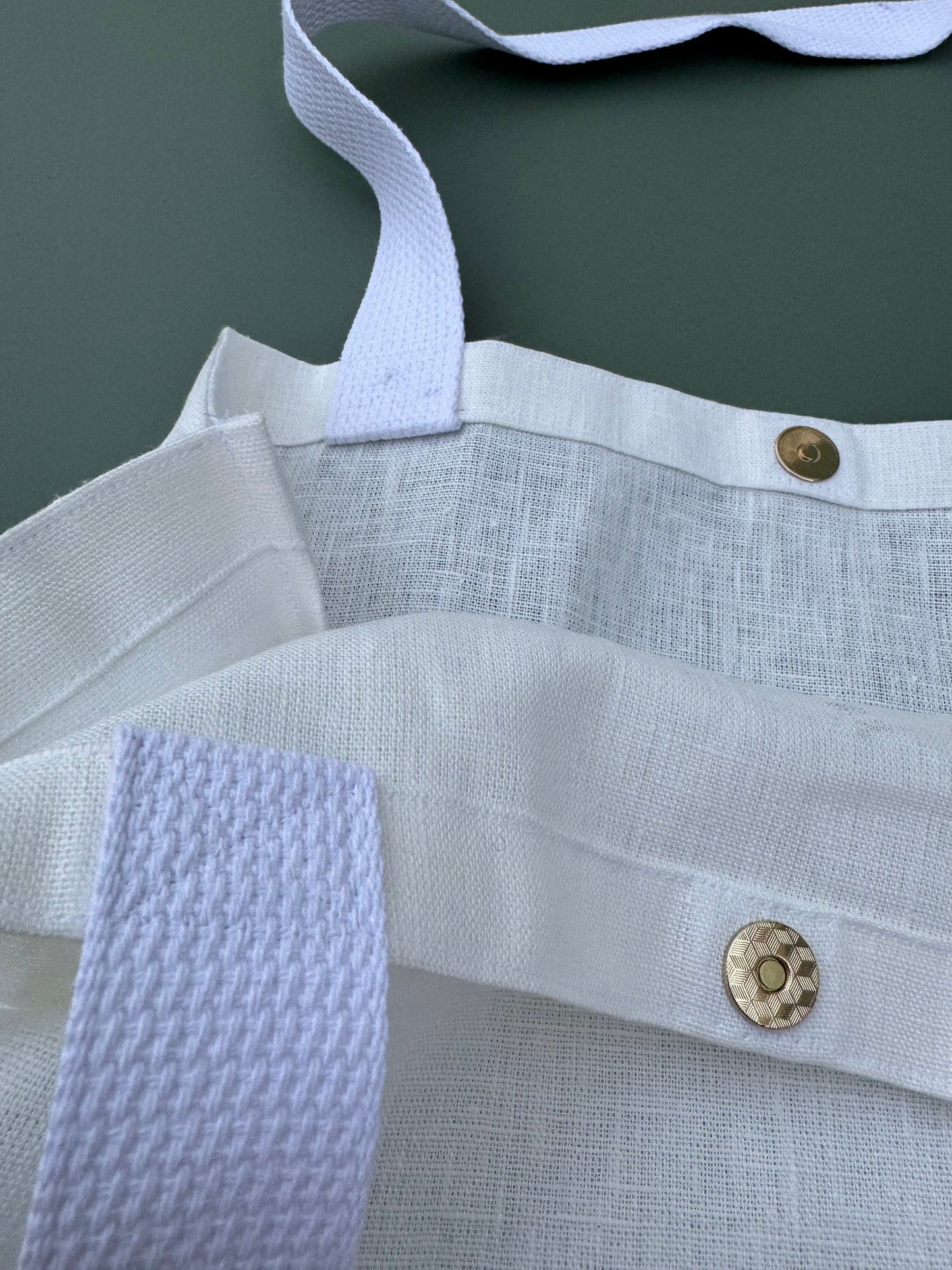 Handmade Linen Tote Bag