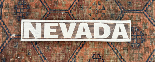 Wooden Nevada Sign