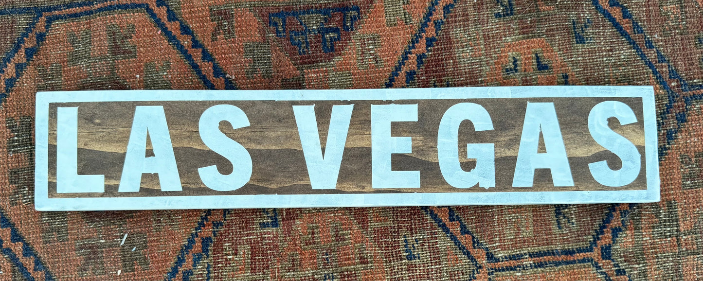 Las Vegas Wooden Sign